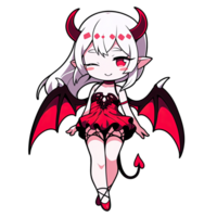 Cute Chibi Succubus AI Generative png