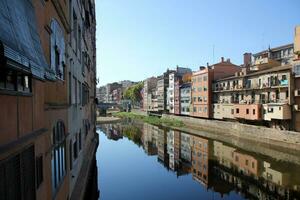 Girona Spain 06 11 2022 . Girona is a city in Catalonia in northeastern Spain, lying on the banks of the Onyar River. photo