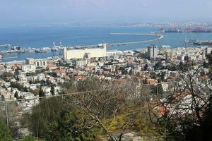 haifa Israel 30.12. 2022. haifa es un Puerto ciudad en el Mediterráneo costa en del Norte Israel. foto