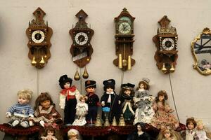 Old and antique items are sold at a flea market in Israel. photo