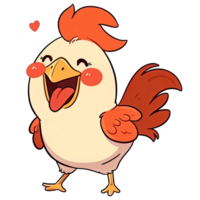 Cute Chibi Chicken Clipart AI Generative png