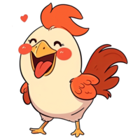 mignonne chibi poulet clipart ai génératif png