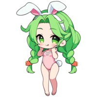 Sexy Bunny Girl On Swimwear AI Generative png