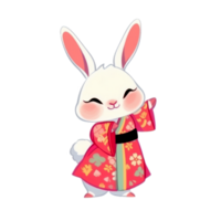 carino Cinese zodiaco coniglio ai generativo png