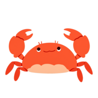 Cute Crab Clipart AI Generative png