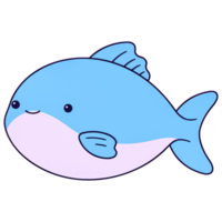 mignonne poisson clipart ai génératif png