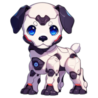 Chibi Futuristic Dog AI Generative png