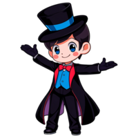 mignonne chibi magicien ai génératif png