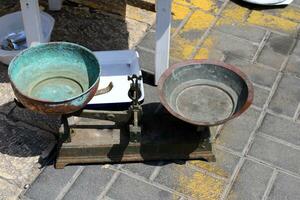 Old and antique items are sold at a flea market in Israel. photo