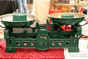 Old and antique items are sold at a flea market in Israel. photo