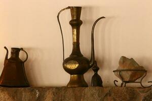 Old and antique items are sold at a flea market in Israel. photo