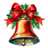 Aquarell Weihnachten Glocke ai generativ png