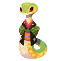 mignonne chinois zodiaque serpent ai génératif png