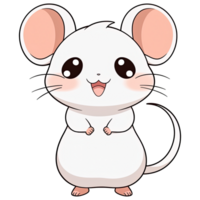 mignonne chibi rat clipart ai génératif png