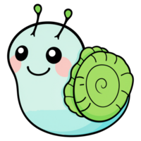 Cute Sea Snail Clipart AI Generative png