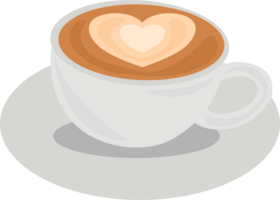 tasse de café avec coeur png