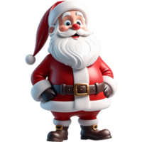 Cartoon santa claus character. AI Generative png