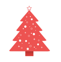 minimaal rood Kerstmis boom illustratie png