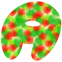 Inglés letras un de acuarela puntos festivo rojo y verde acuarela puntos crear un Navidad atmósfera png