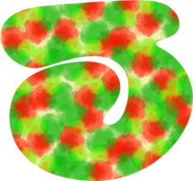 Anglais des lettres j de aquarelle points de fête rouge et vert aquarelle points créer une Noël atmosphère png