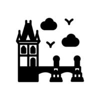 Charles Bridge icon in vector. Illustration vector