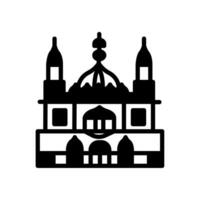 dorado templo icono en vector. ilustración vector