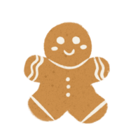 Cute Ginger Cookie Man png