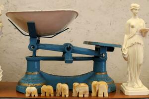 Old and antique items are sold at a flea market in Israel. photo