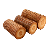 voor de helft stapel hout generatief ai png