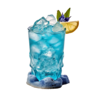 Eis Sahne Sanft trinken Blau Hawaii Milchshake Limonade, generativ ai png