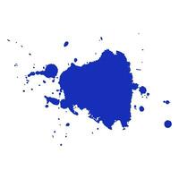 ultramarine blue ink splash brush drop vector