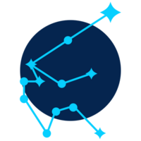 Waterman astrologisch ster teken modern illustratie PNG transparant achtergrond