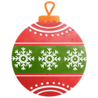 Kerstmis bal waterverf illustratie. clip art voor ontwerp. Kerstmis elementen. geïsoleerd Aan transparant achtergrond. png