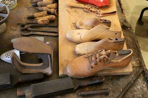 Old and antique items are sold at a flea market in Israel. photo