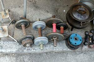 Old and antique items are sold at a flea market in Israel. photo