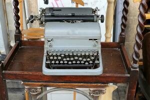 Old and antique items are sold at a flea market in Israel. photo