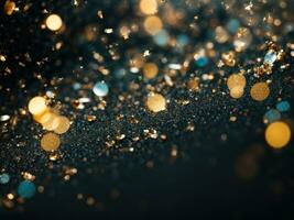 falling sparkle bokeh overlay. AI Generative photo