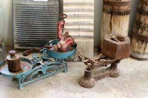 Old and antique items are sold at a flea market in Israel. photo