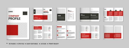 Company profile, multipage flyer brochure, portfolio magazine, annual report, catalog and a4 multipage template design vector