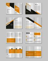 Company profile, multipage flyer brochure, portfolio magazine, annual report, catalog and a4 multipage template design vector