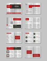 Company profile, multipage flyer brochure, portfolio magazine, annual report, catalog and a4 multipage template design vector