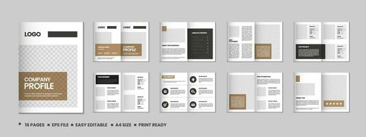 Company profile, multipage flyer brochure, portfolio magazine, annual report, catalog and a4 multipage template design vector