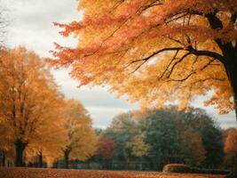 otoño parque naturaleza antecedentes. ai generativo foto