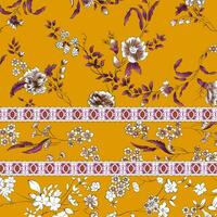 floral abstract pattern suitable for textile and printing needs vector