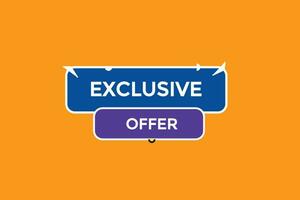 new exclusive offer  website, click button, level, sign, speech, bubble  banner, vector