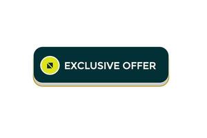 new exclusive offer  website, click button, level, sign, speech, bubble  banner, vector