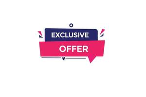 new exclusive offer  website, click button, level, sign, speech, bubble  banner, vector