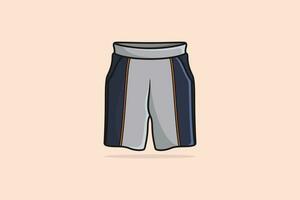 Gym Wear Causal Short Knicker vector illustration. Sports and Fashion objects icon concept. Boys comfortable shorts knicker vector design with shadow.