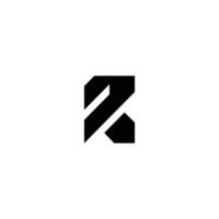 simple letter R logo design vector