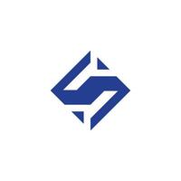 letter S logo square design vector